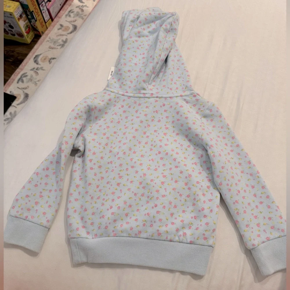 NWT Ralph Lauren Kids' Pastel Blue Floral Fleece Hoodie